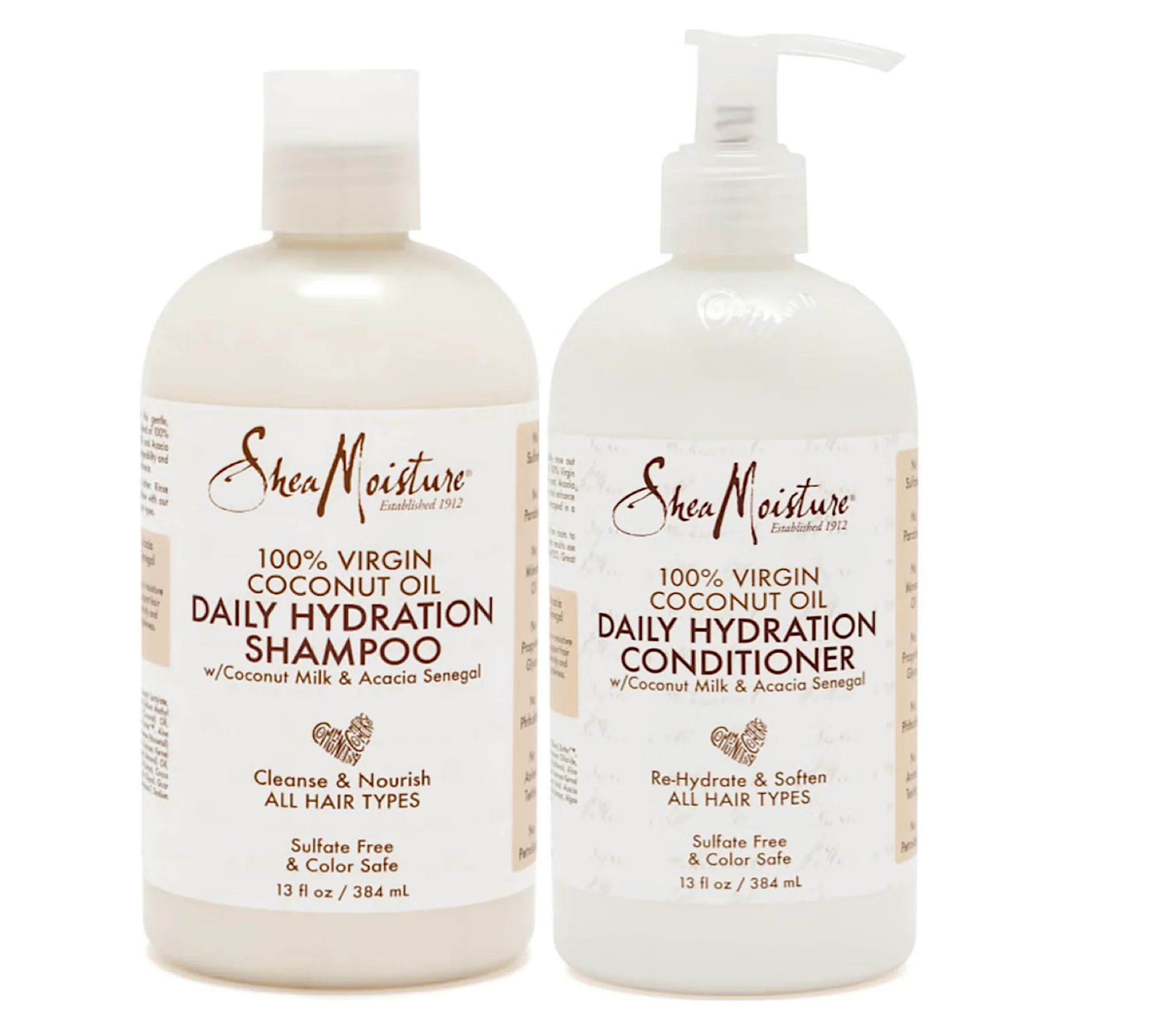 Shea Moisture Daily Hydration Virgin Coconut Oil Shampoo and Conditioner 384ml