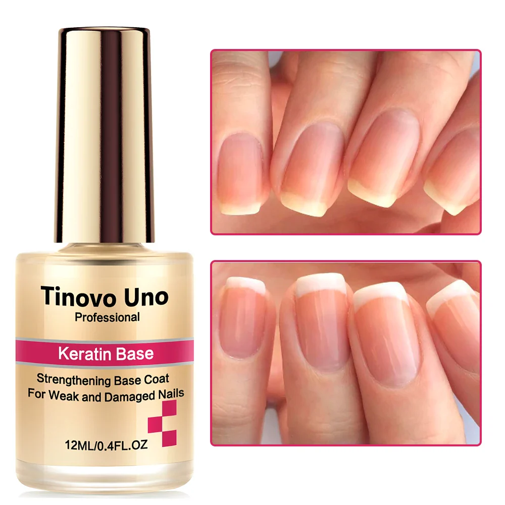 Tinovo Uno Keratin Base Nail Strengthening Base Coat 12ml - Image 2