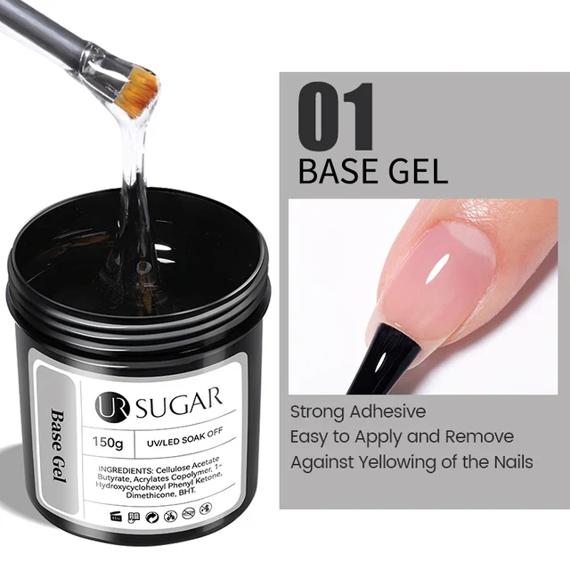 Ur Sugar Base Gel Nail Extensions UV/LED 150g - Image 2
