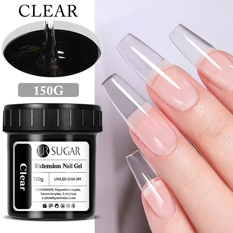 Ur Sugar Extension Nail Milky Color Gel Extension Clear 150g - Image 2