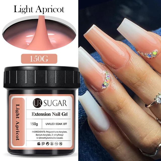 Ur Sugar Extension Nail Milky Color Gel Extension Light Apricot 150g - Image 2
