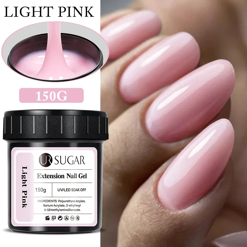 Ur Sugar Extension Nail Milky Color Gel Extension Light Pink 150g - Image 2