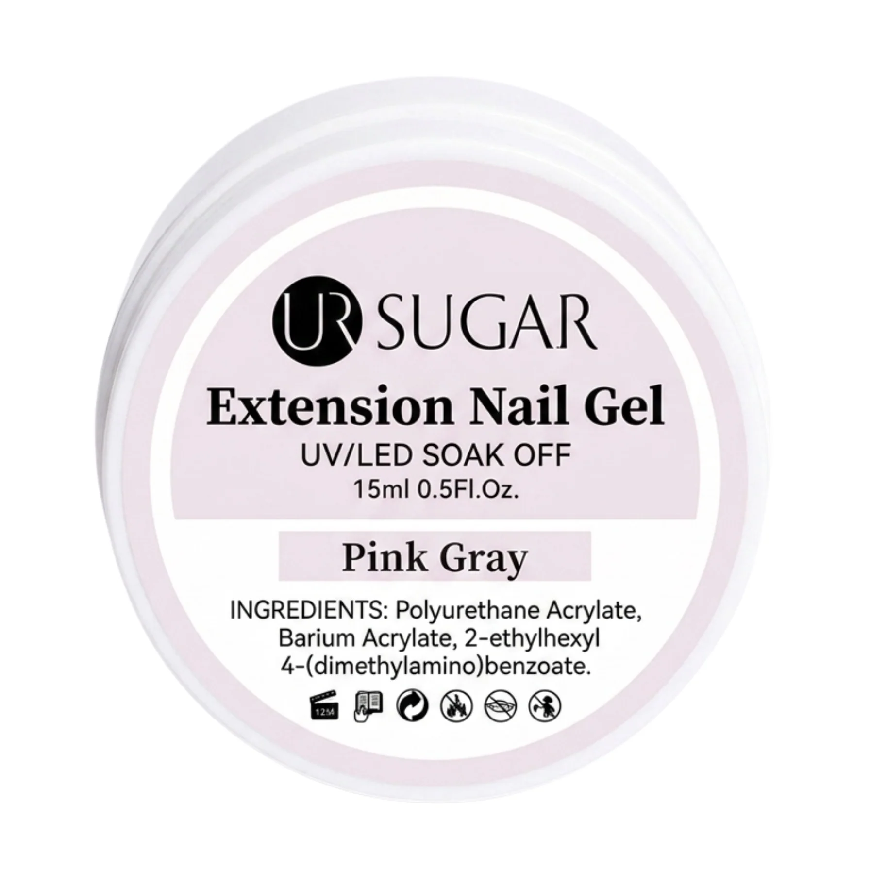 Ur Sugar Extension Nail Milky Color Gel Extension Pink Gray 15ml