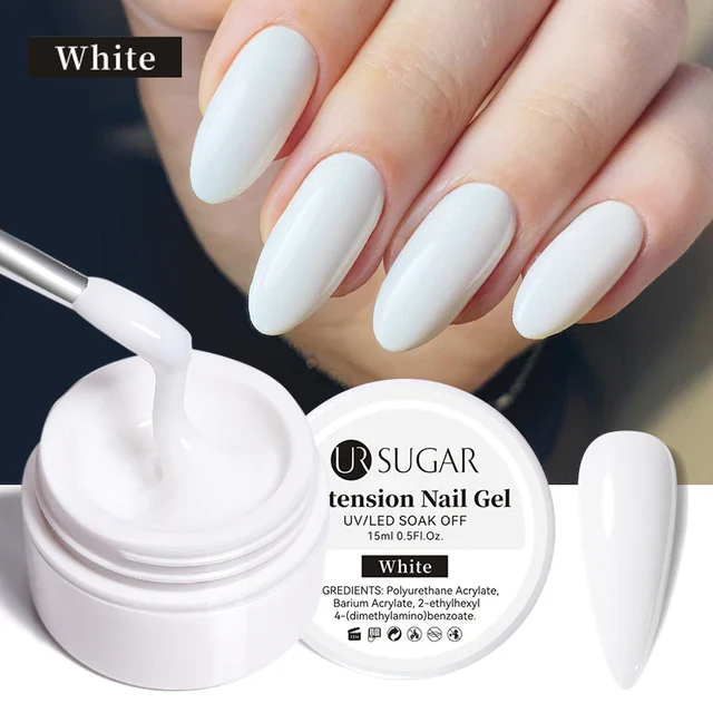 Ur Sugar Extension Nail Milky Color Gel Extension White 15ml - Image 2