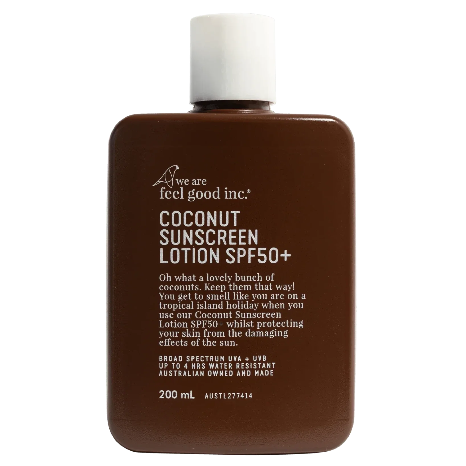 We Are Feel Good Inc Coconut Sunscreen Lotion SPF50+ 200ml 75ml - Image 2