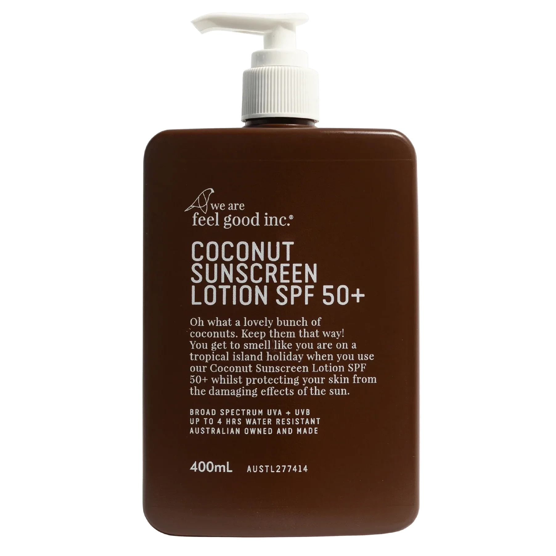 We Are Feel Good Inc Coconut Sunscreen Lotion SPF50+ 200ml 75ml - Image 3