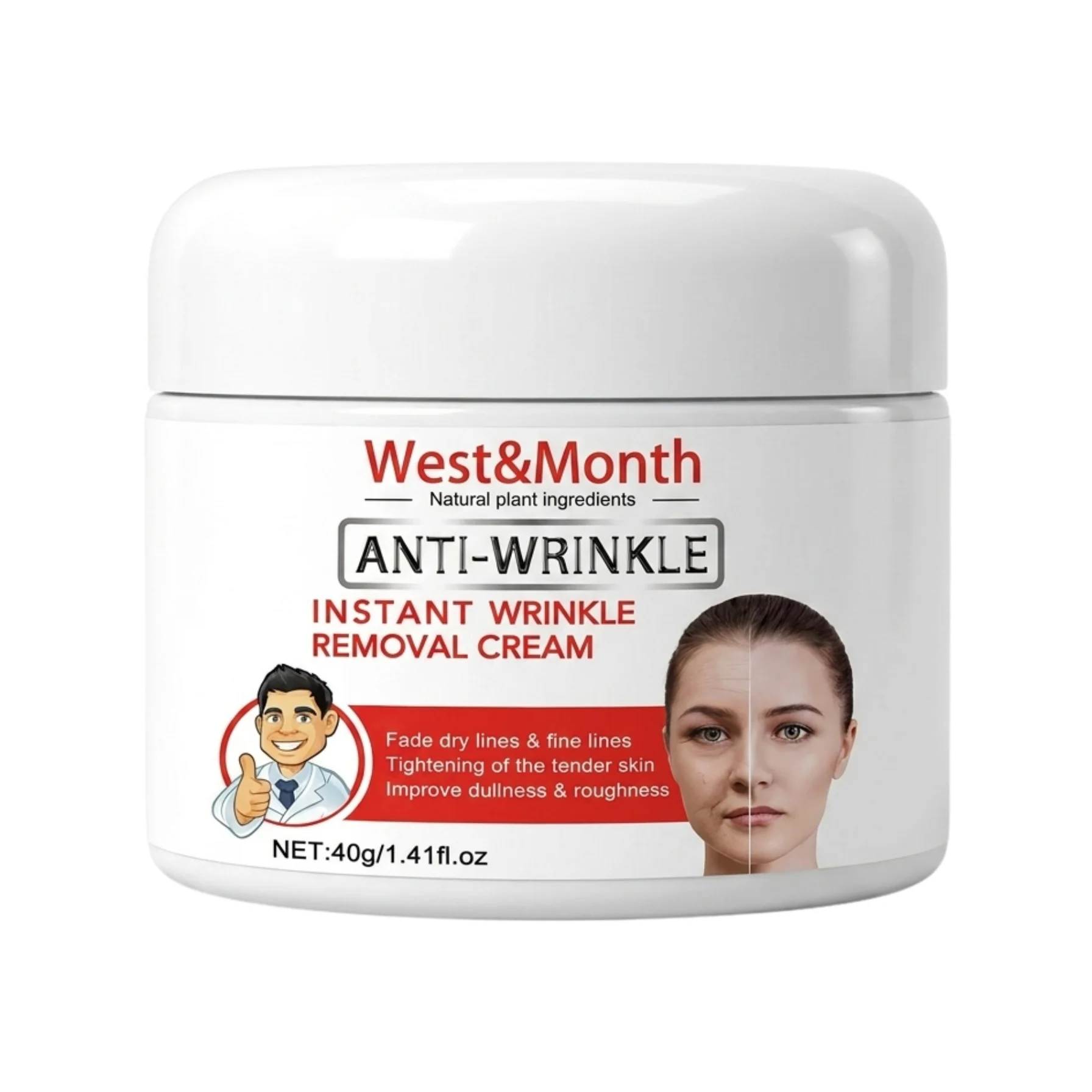 West & Month Anti Wrinkle Instant Wrinkle Removal Cream 40g