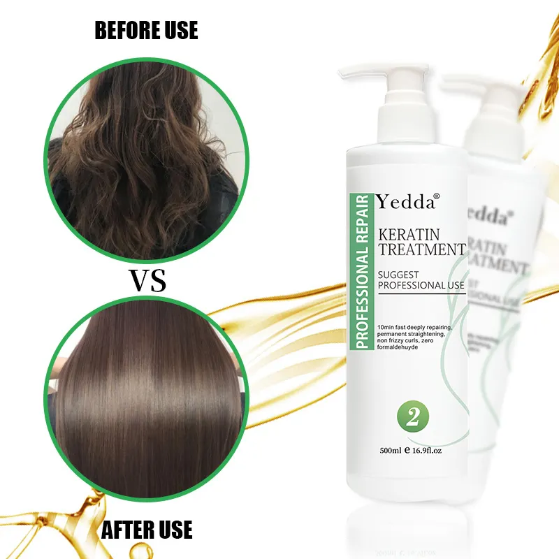 Yedda Keratin Treatment Permanent Straightening No Formaldehyde 500ml - Image 2